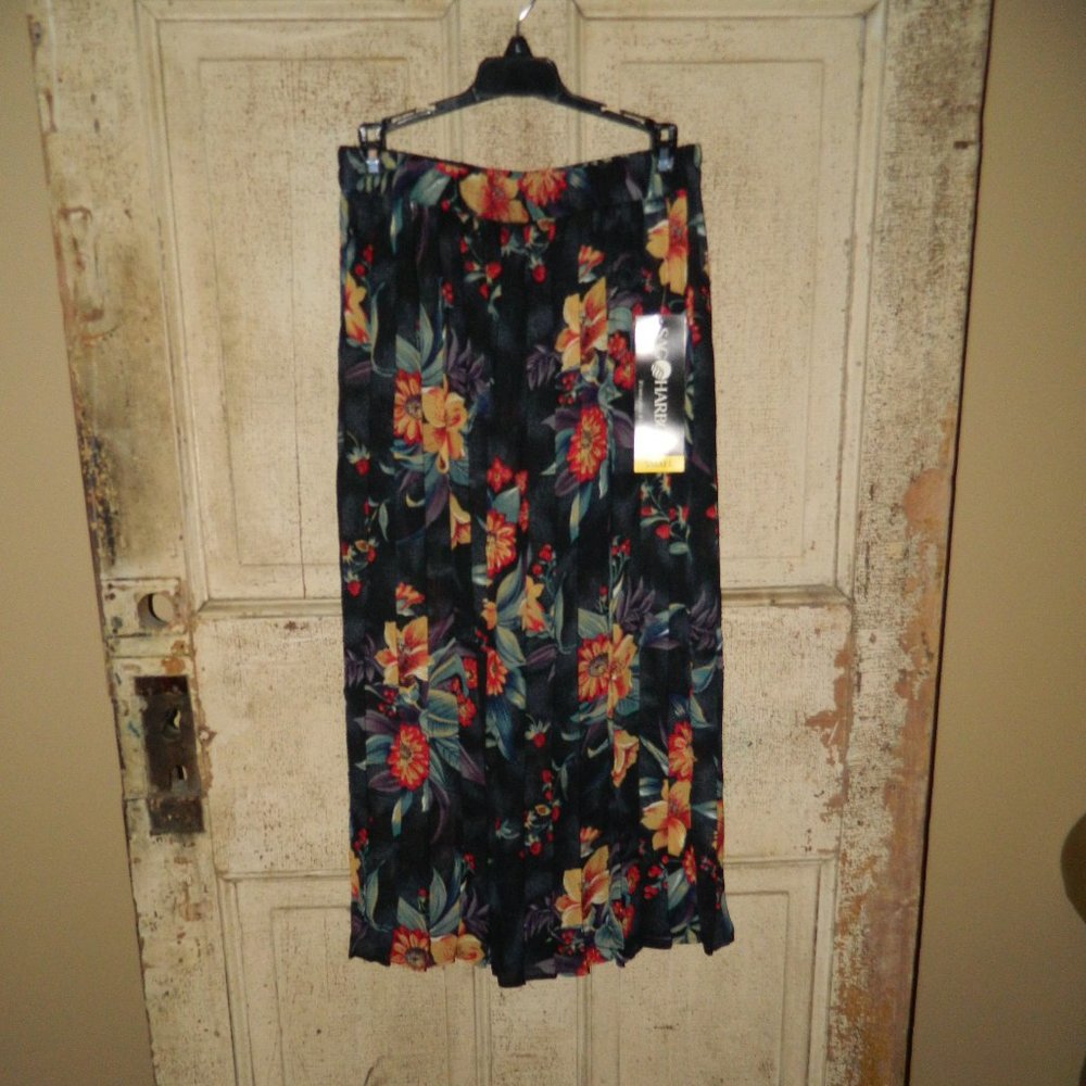 Vintage Sag Harbor Elastic Waist Pleated Skirt Size Small (L-56)